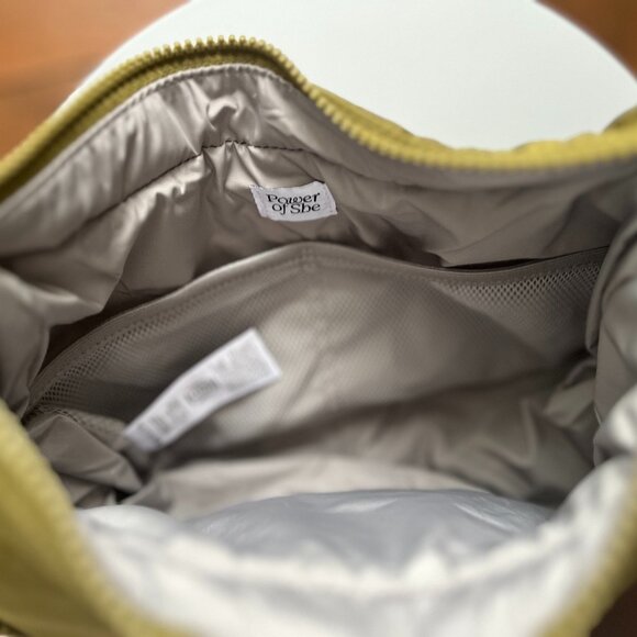 Athleta  All About Sheen Small Crossbody Hobo Bag in Picoline Olive - Picture 6 of 8